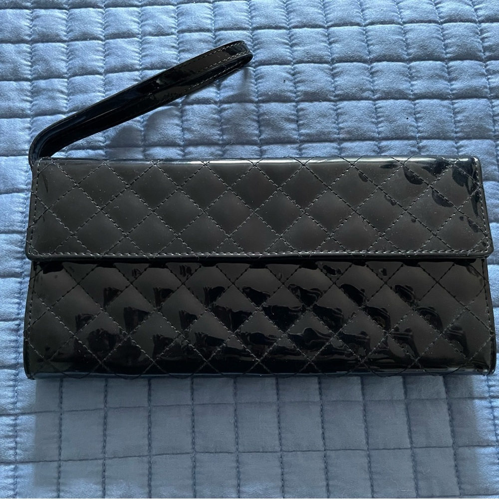 Aldo patent leather clutch